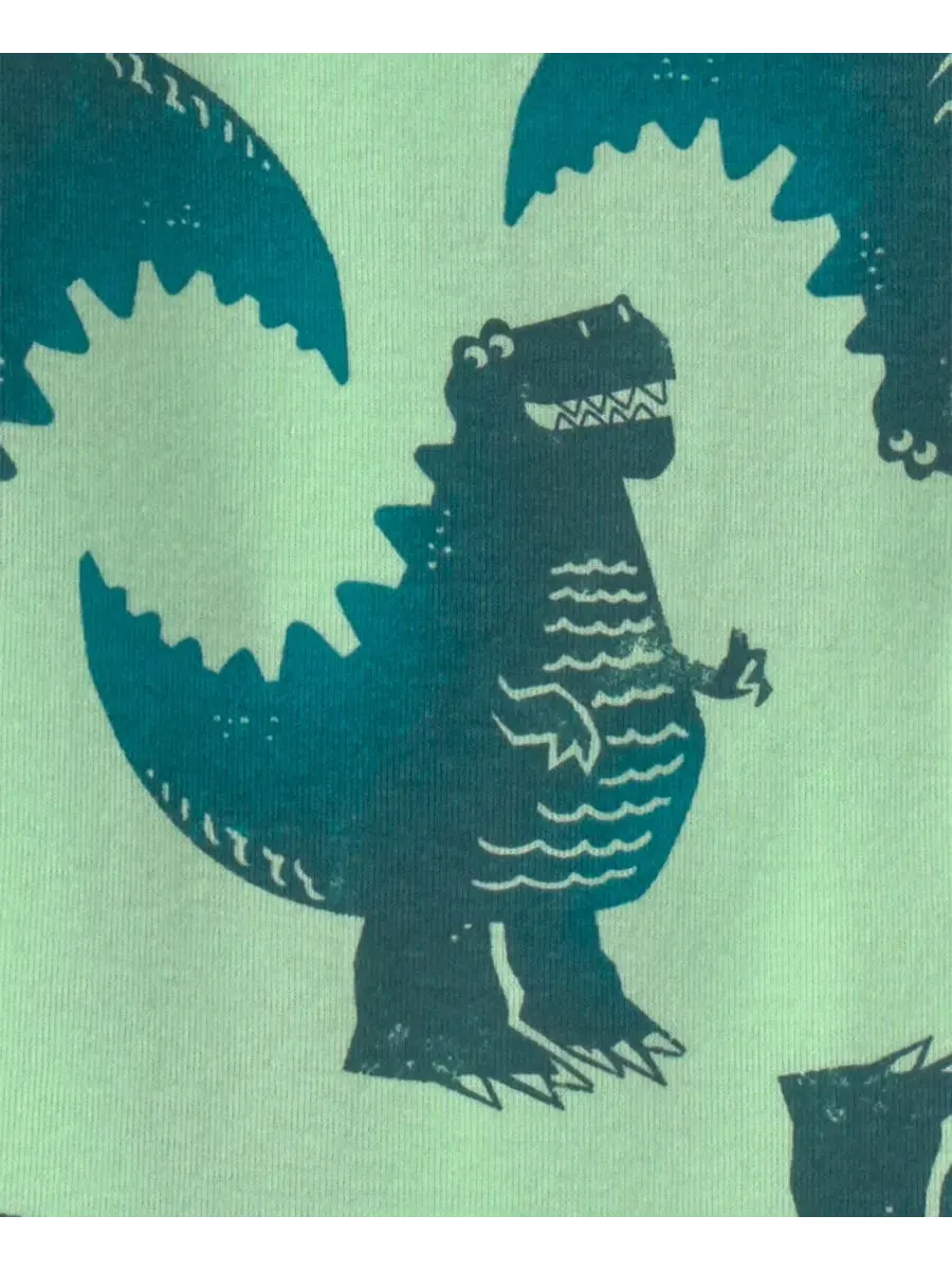 Комплект пижам с динозаврами Roar Dino Carter's — изображение 3 из 5, зеленый/кремовый