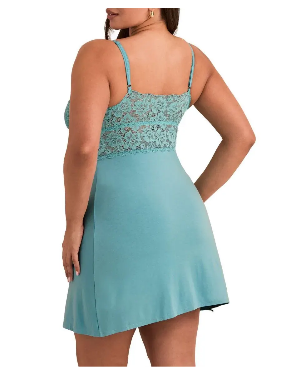 Комбинация-слип Samantha Knit Slip Adore Me — изображение 3 из 4, синий