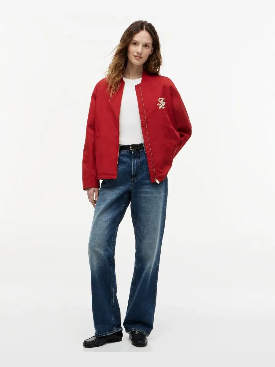 Женская куртка-бомбер хлопковая Tommy Hilfiger, Dark Magma — изображение 2 из 5