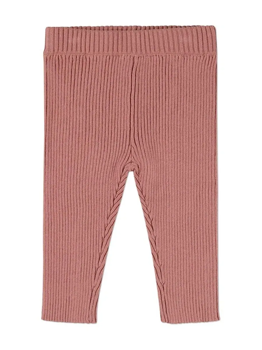 Комплект из кардигана и штанов для девочек, 100% хлопок, Chevron Knit MeMoi — изображение 3 из 3, сирень