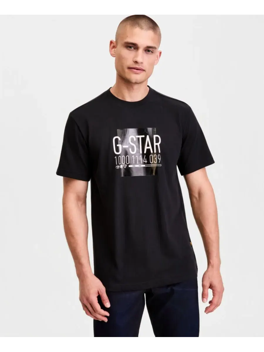 Футболка с коротким рукавом с принтом District Graphic G-Star Raw — черный