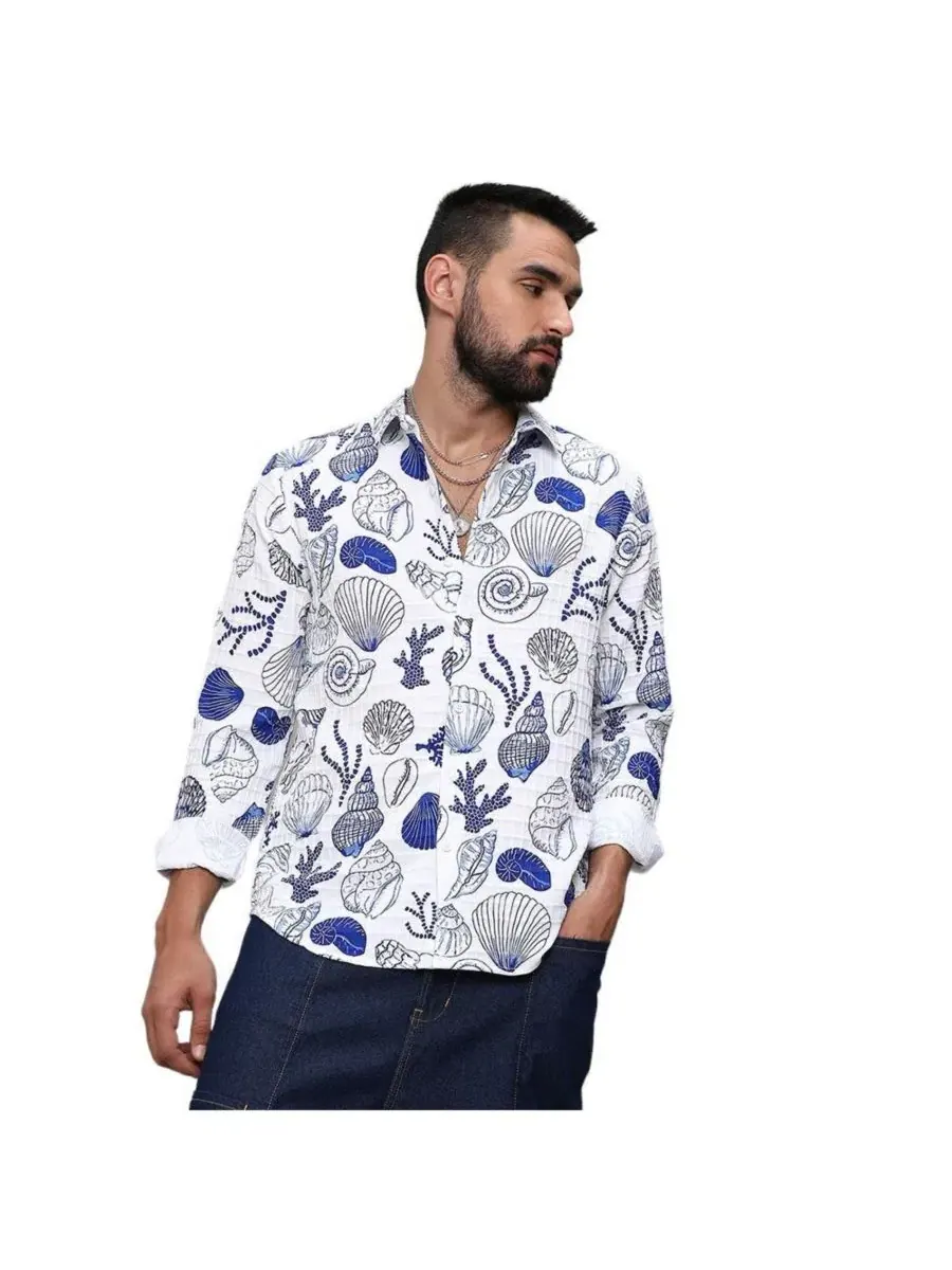 Рубашка с длинным рукавом с принтом Seashell Shirt Campus Sutra