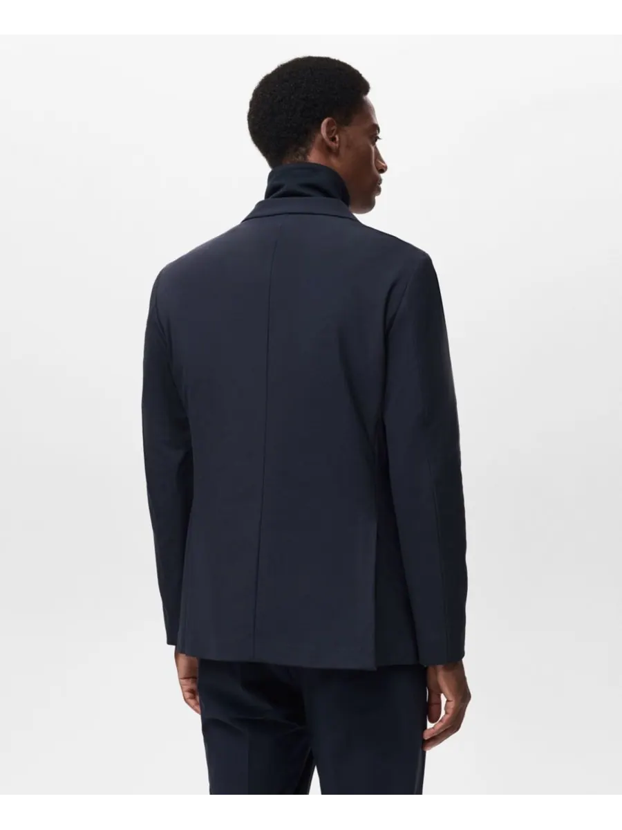 Мужской пиджак Zurich Slim Fit Thermolite MANGO — изображение 3 из 7, темно-синий