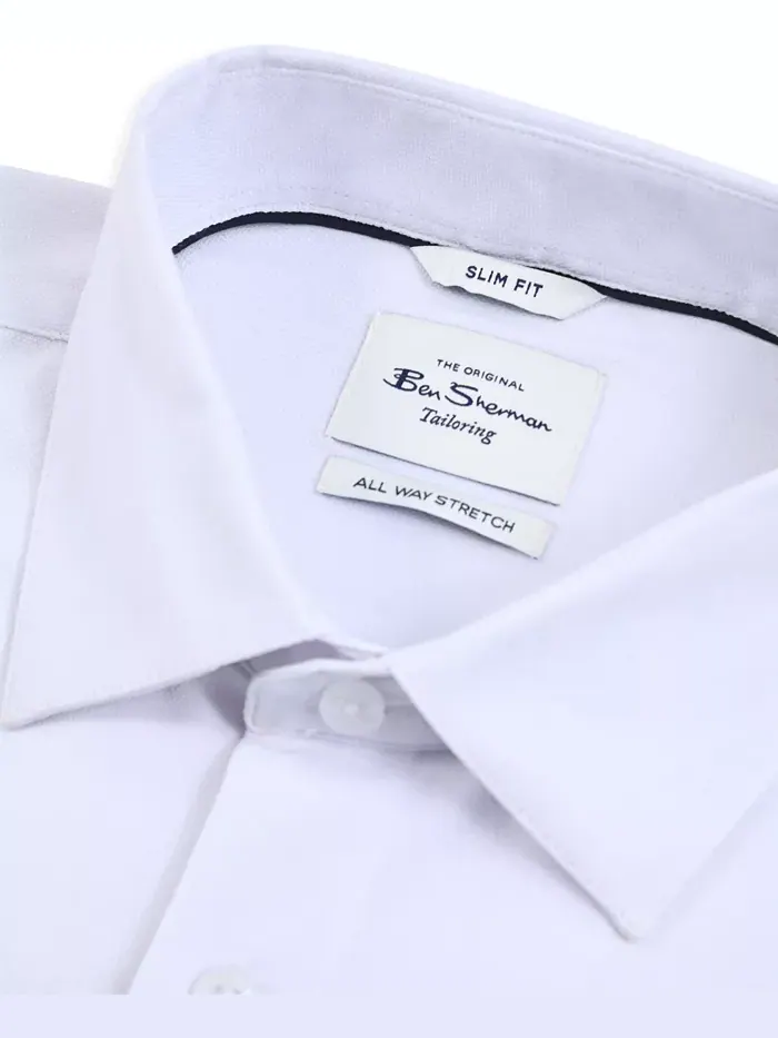 Мужская рубашка Slim-Fit Ben Sherman — изображение 2 из 3, белый