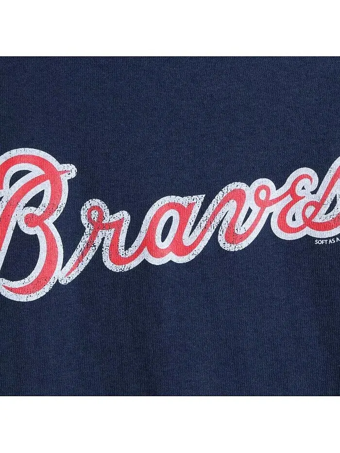 Футболка с логотипом Big Boys Atlanta Braves - Темно-синий Soft As A Grape — изображение 5 из 5