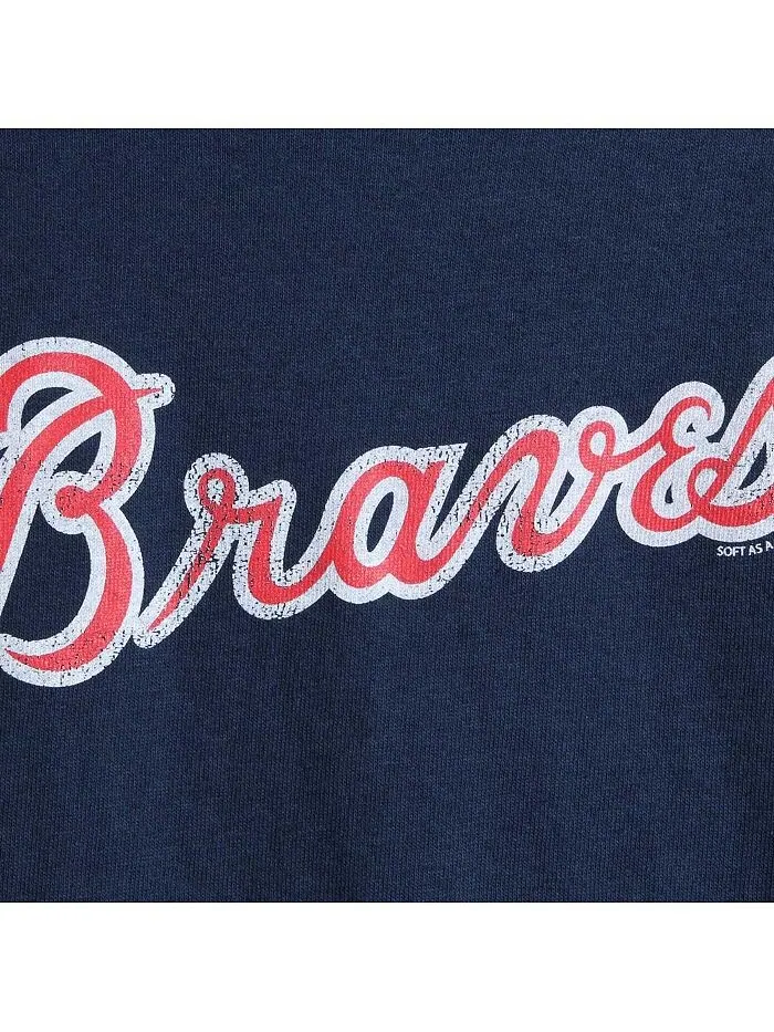 Футболка с логотипом Big Boys Atlanta Braves - Темно-синий Soft As A Grape — изображение 5 из 5