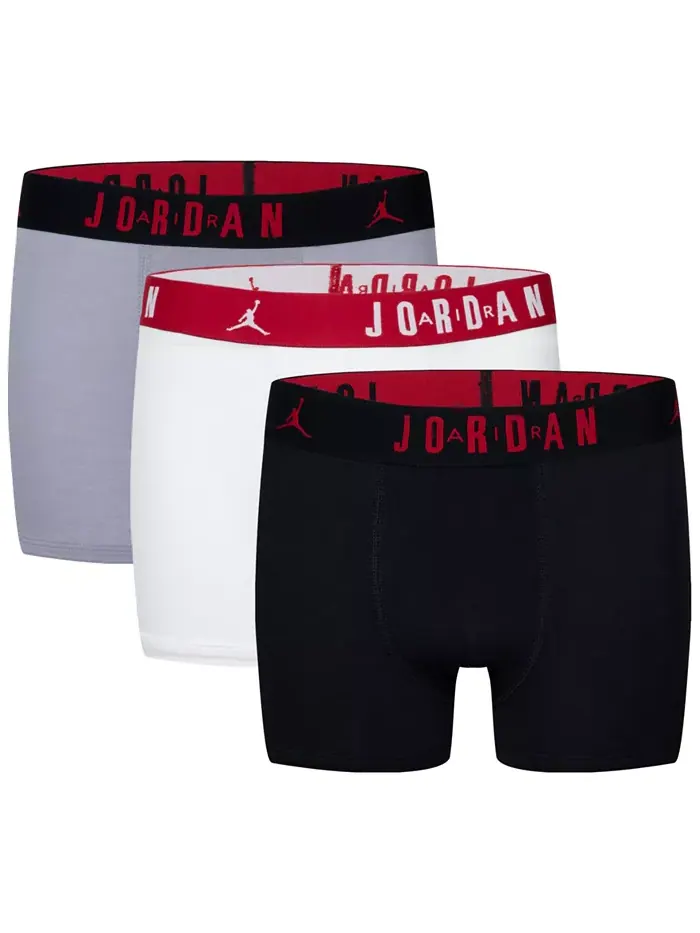Мальчики 8-20 3 пары Flight Dri-Fit Cotton Core боксеры Jordan