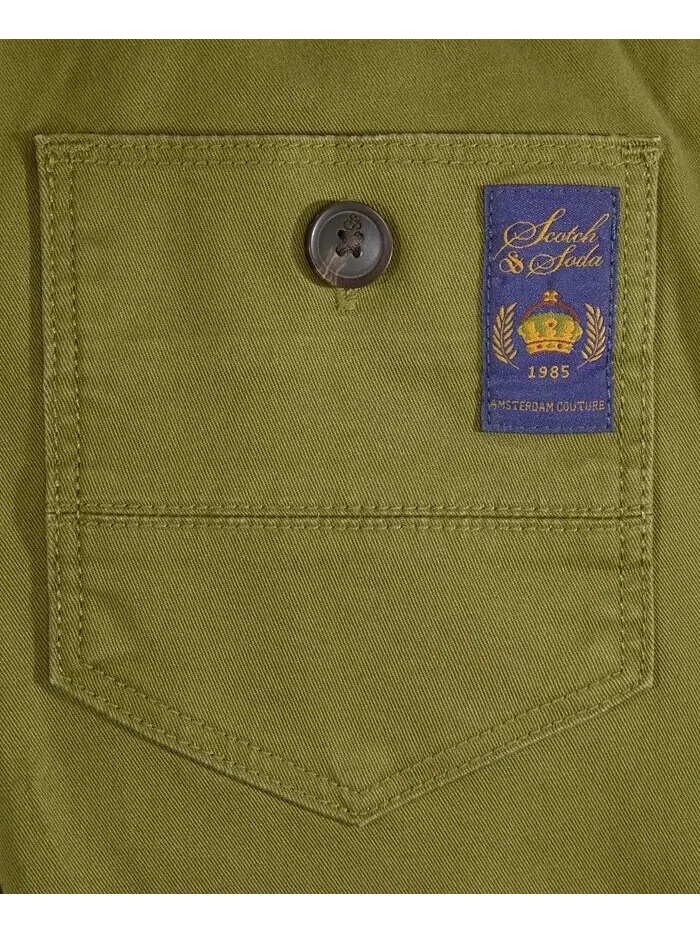 Брюки из эластичного хлопкового твила для больших мальчиков SCOTCH & SODA — изображение 12 из 14, черный