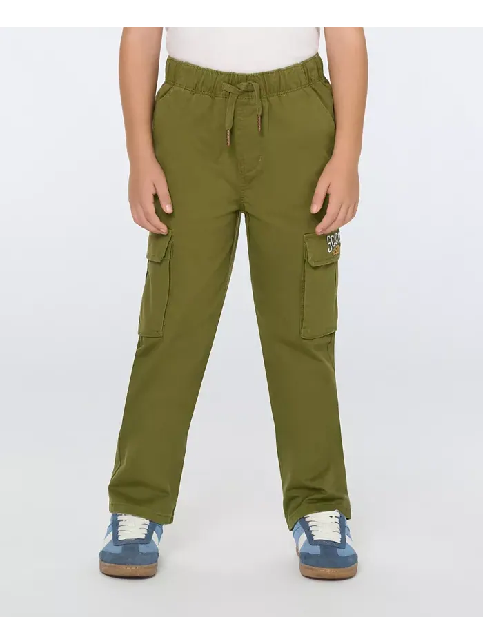 Брюки из эластичного хлопкового твила для мальчиков-подростков SCOTCH & SODA