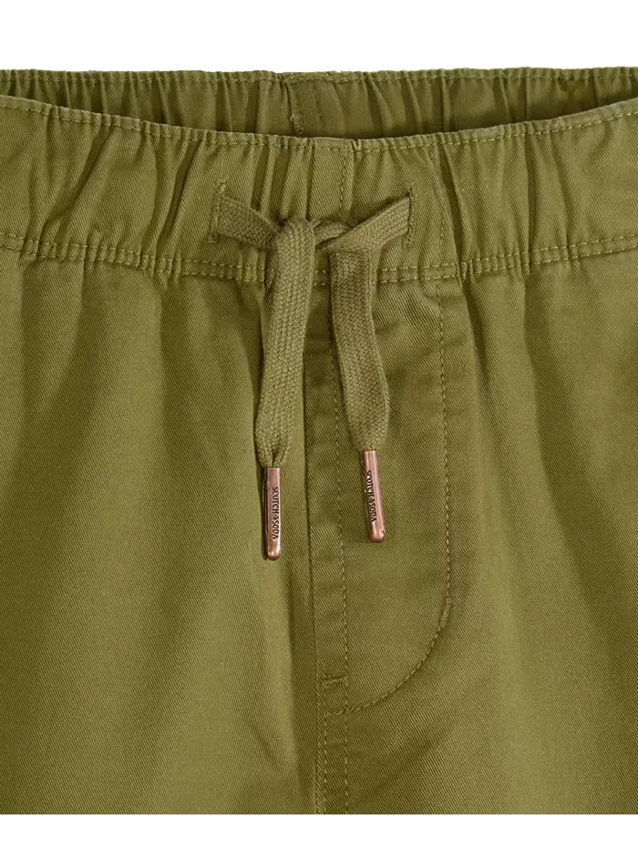 Брюки из эластичного хлопкового твила для мальчиков-подростков SCOTCH & SODA — изображение 3 из 7, зеленый