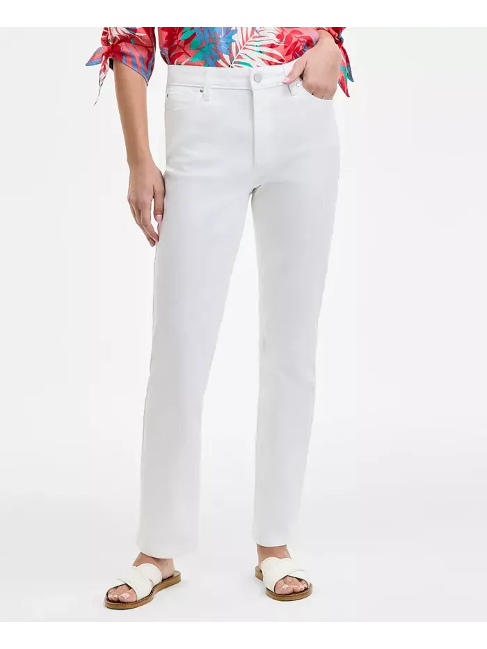 Женские джинсы Lexington Mid Rise Straight Leg Jones New York — изображение 3 из 4, белый