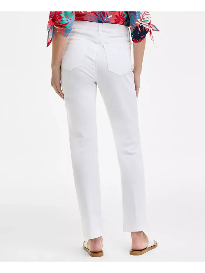 Женские джинсы Lexington Mid Rise Straight Leg Jones New York — изображение 4 из 4, белый