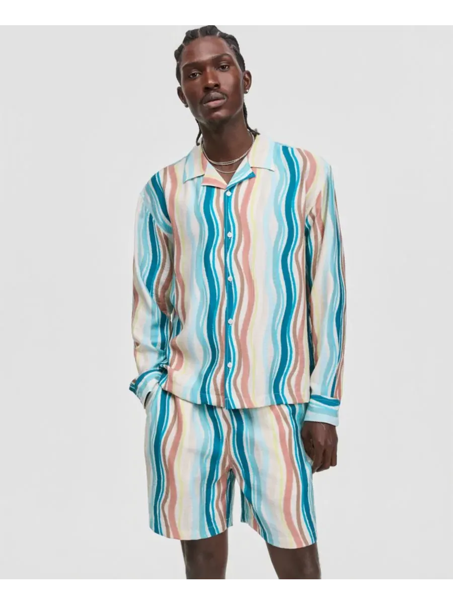 Рубашка с длинным рукавом Wave Stripe Mode of One