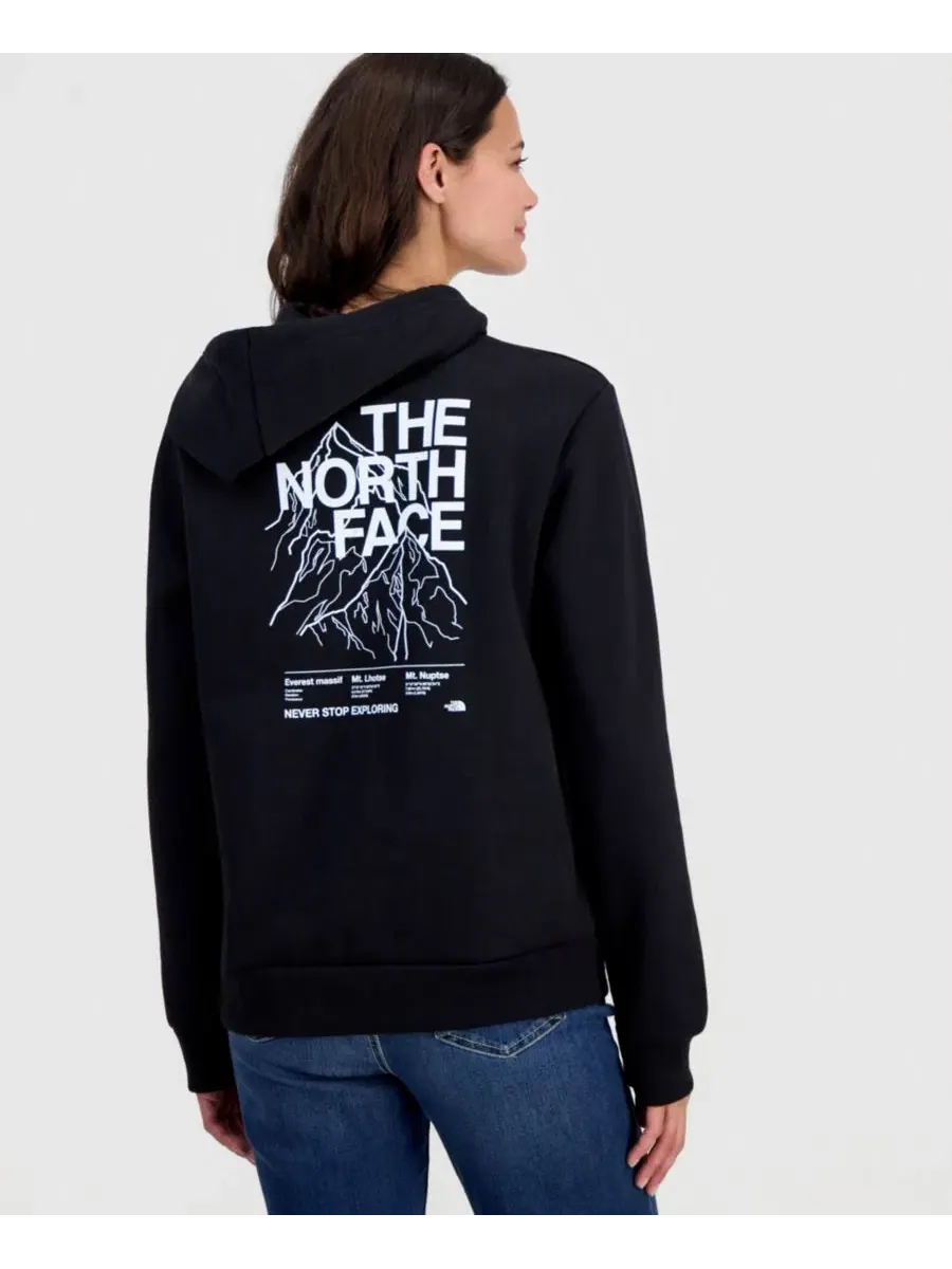 Женская хлопковая толстовка с капюшоном Evolution Peaks с графическим принтом The North Face — изображение 4 из 7, черный