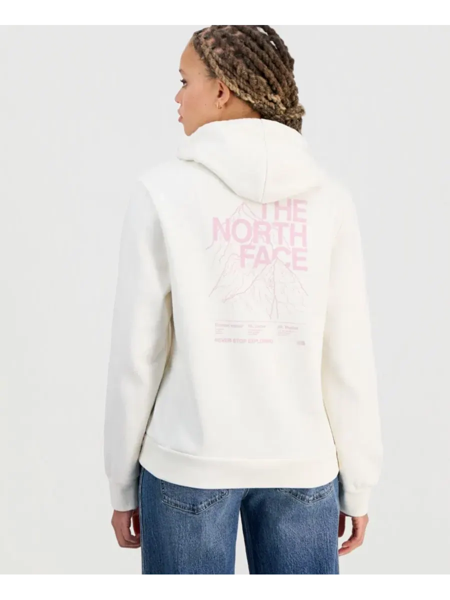 Женская хлопковая толстовка с капюшоном Evolution Peaks с графическим принтом The North Face — изображение 4 из 4, белый