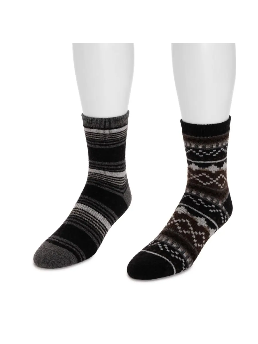 Мужские шерстяные носки 15 см (2 пары в упаковке) MUK LUKS — изображение 2 из 2, серый
