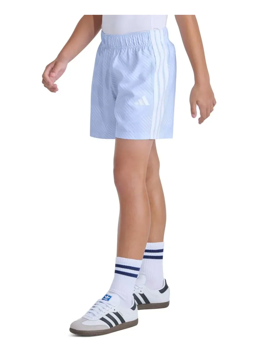 Детские футбольные шорты с эластичным поясом для мальчиков 8-20 лет Adidas — изображение 3 из 5, светлый синий