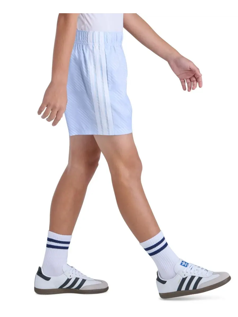 Детские футбольные шорты с эластичным поясом для мальчиков 8-20 лет Adidas — изображение 4 из 5, светлый синий