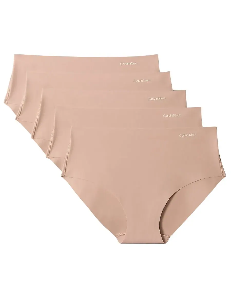 Трусы-слипы бесшовные, 5 шт, Invisibles Microfiber Stretch Seamless Hipster Panty Calvin Klein