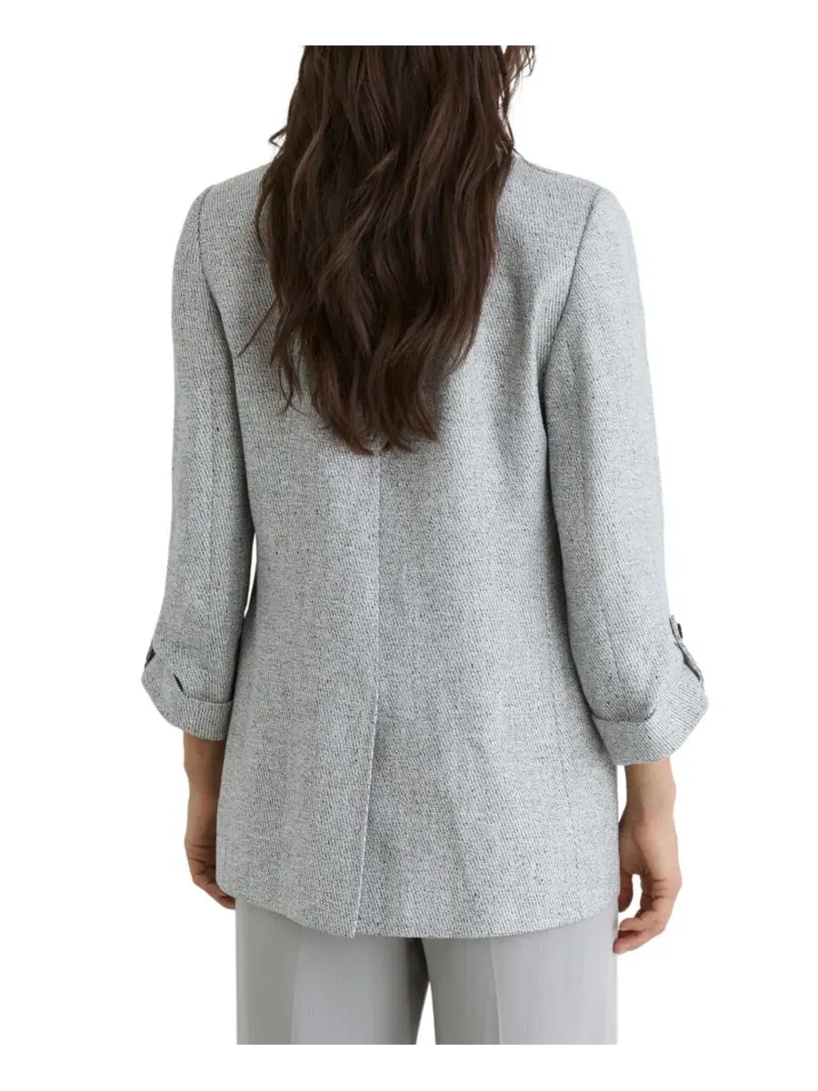 Жакет двубортный с текстурой Meryl Blazer REISS — изображение 5 из 5, бледный синий