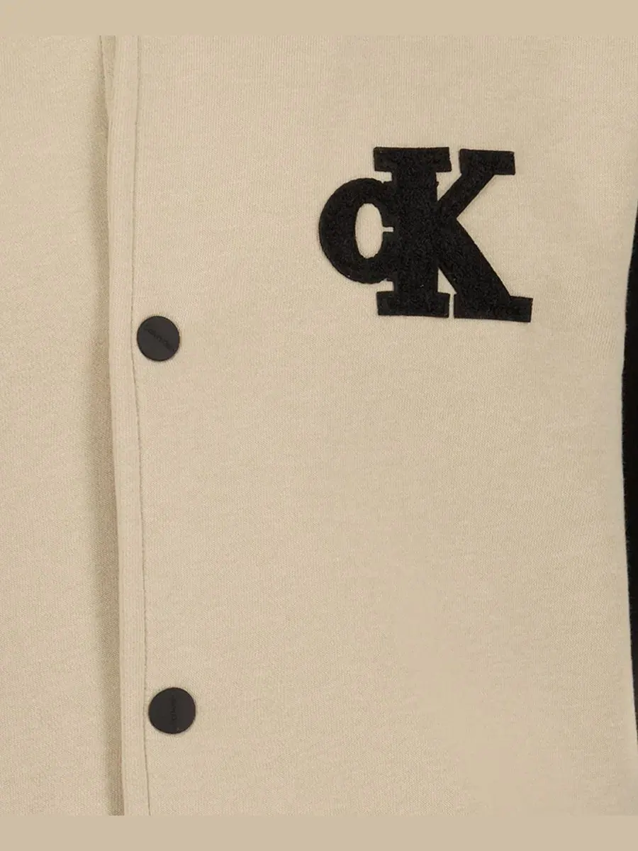 Флисовая куртка-бомбер с длинным рукавом Calvin Klein — изображение 9 из 9, белый