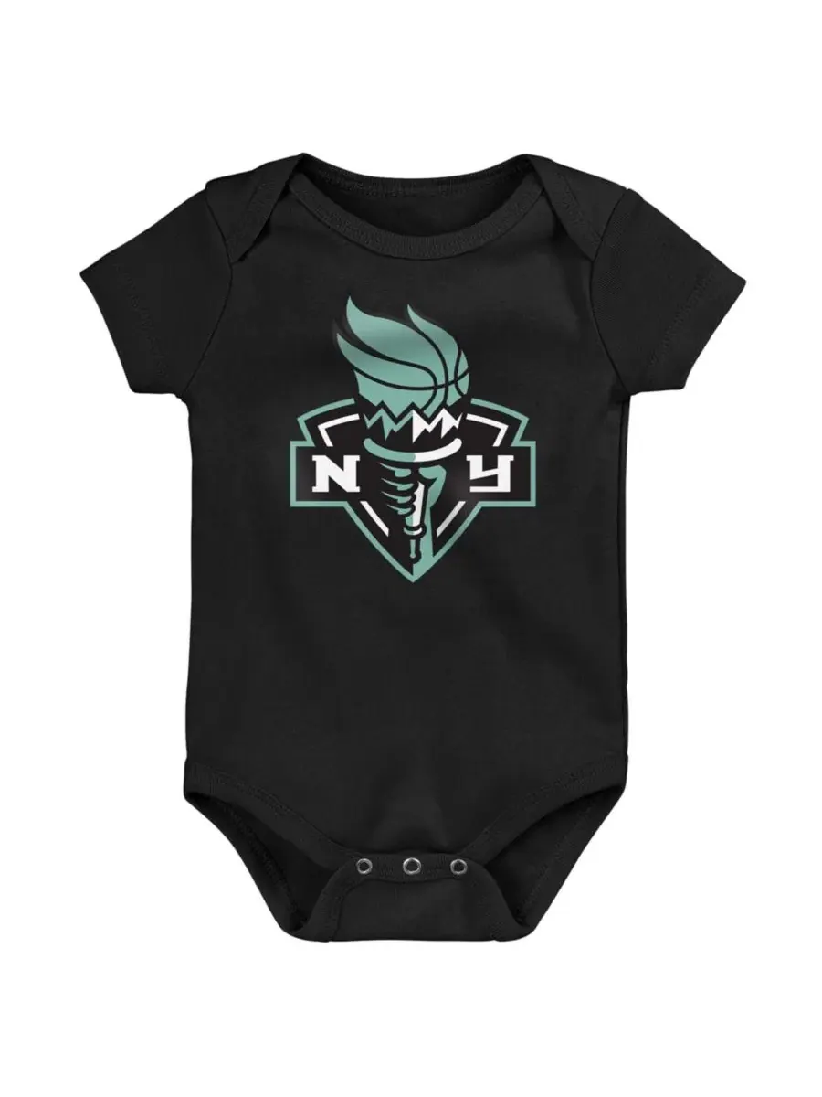 Комплект детских боди с принтом New York Liberty Destiny Outerstuff — изображение 4 из 4, черный