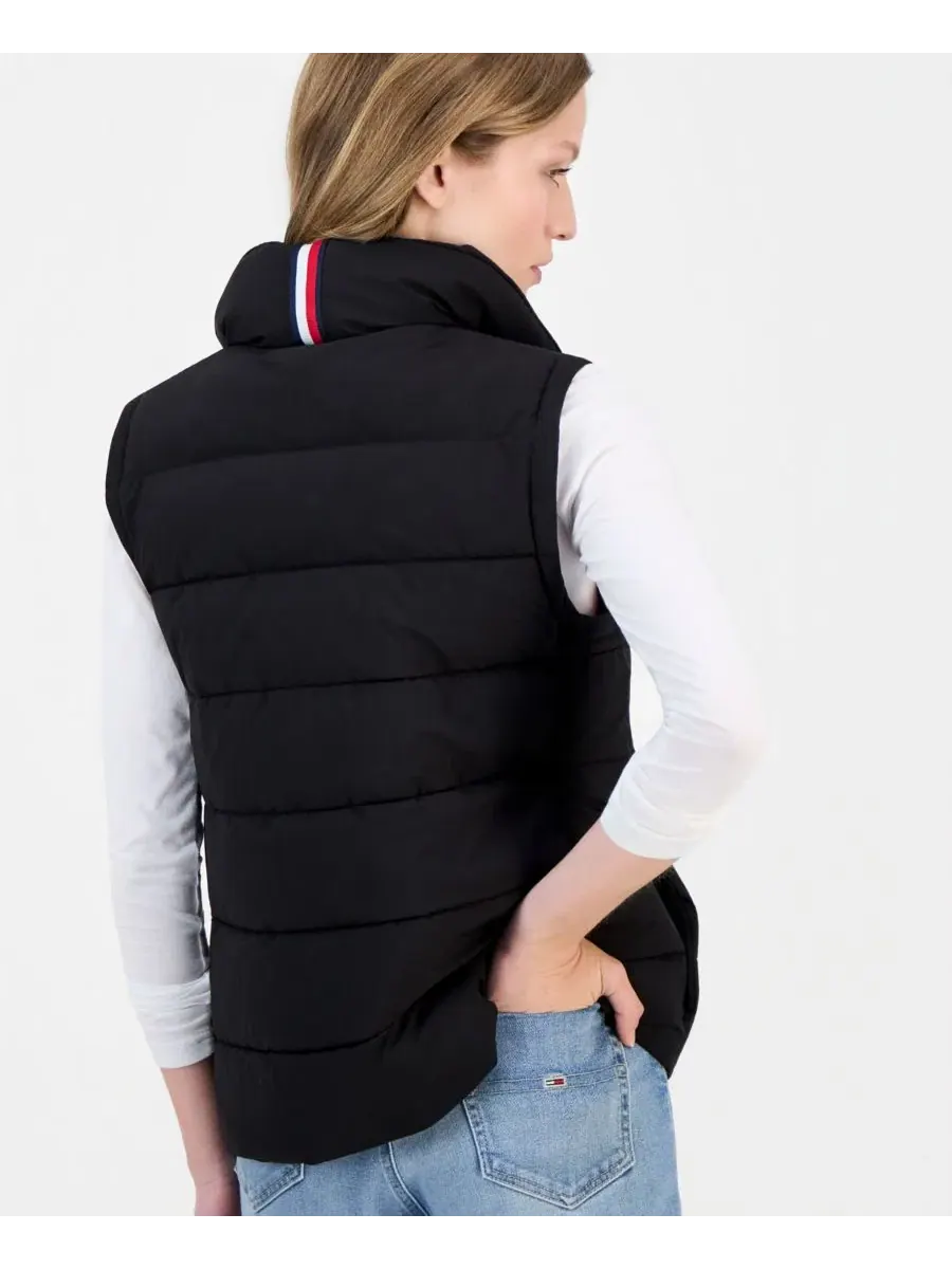 Женский стеганый жилет с воротником-стойкой, Packable-Puffer Vest Tommy Hilfiger — изображение 2 из 3, черный