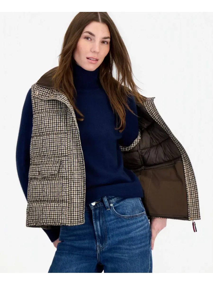 Жилет стеганый с воротником-стойкой Tommy Hilfiger — изображение 4 из 5, коричневый