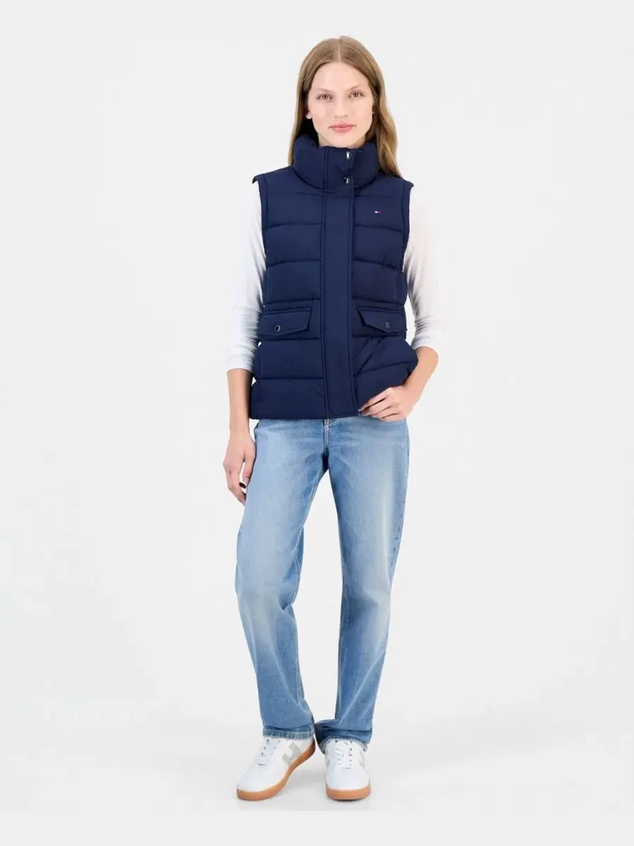 Женский жилет-пуховик Packable-Puffer Tommy Hilfiger — изображение 1 из 3, темно-синий
