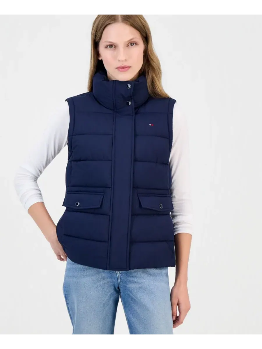 Женский жилет-пуховик Packable-Puffer Tommy Hilfiger — изображение 3 из 3, темно-синий