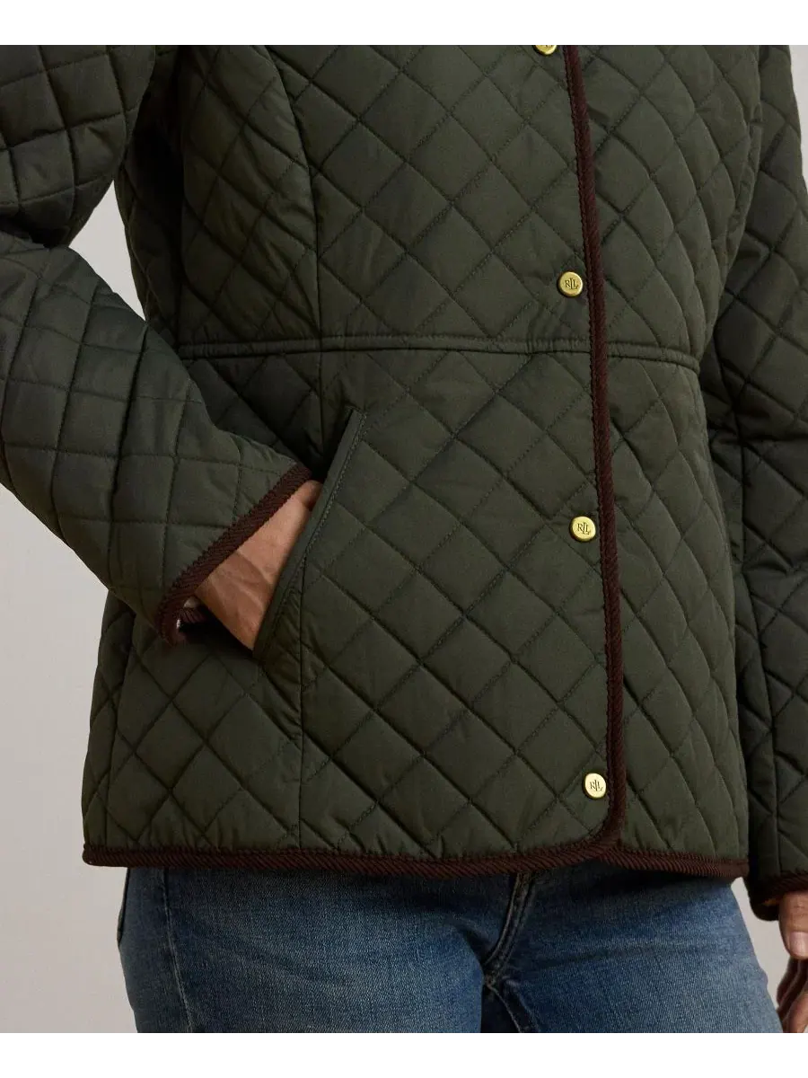 Женское стеганое пальто с искусственным мехом Lauren Ralph Lauren, Litchfield Loden — изображение 4 из 5