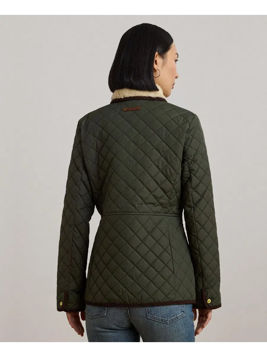 Женское стеганое пальто с искусственным мехом Lauren Ralph Lauren, Litchfield Loden — изображение 5 из 5