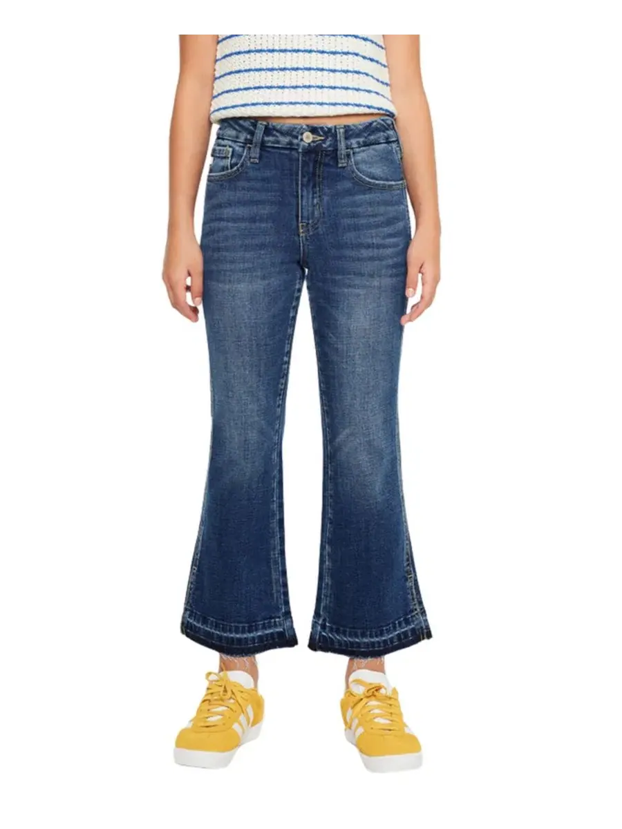 Джинсы клеш с высокой посадкой Liza High Rise Crop Flare KanCan