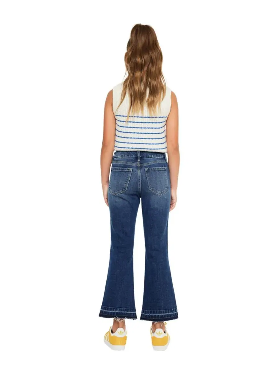 Джинсы клеш с высокой посадкой Liza High Rise Crop Flare KanCan — изображение 2 из 7, черный