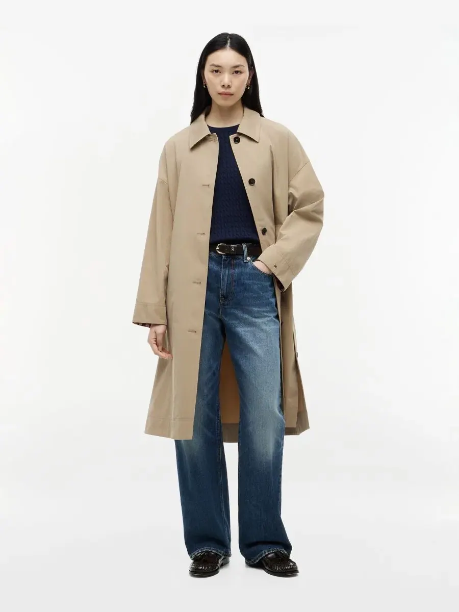 Пальто хлопковое с воротником-рубашкой Tommy Hilfiger