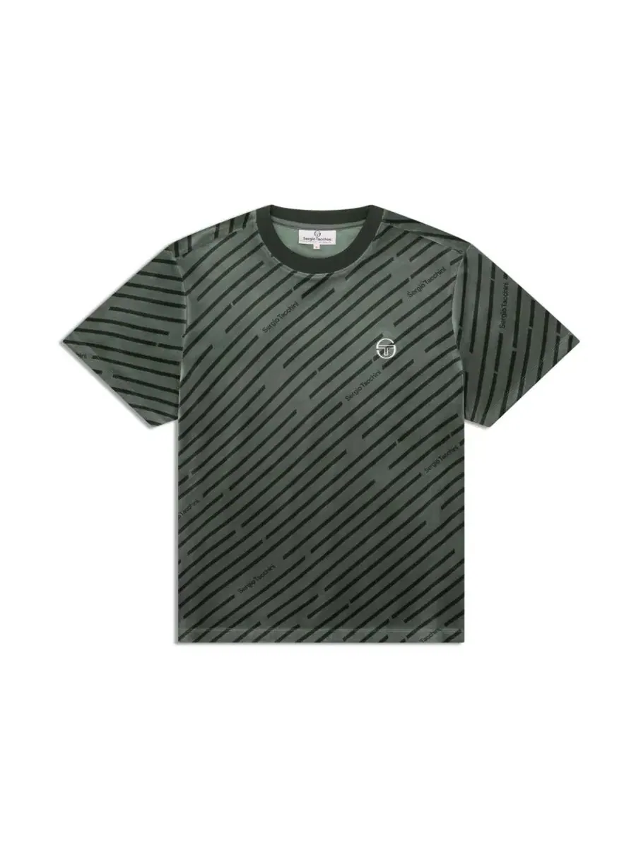 Футболка из велюра с вышивкой ST Sergio Tacchini — изображение 2 из 4, зеленый