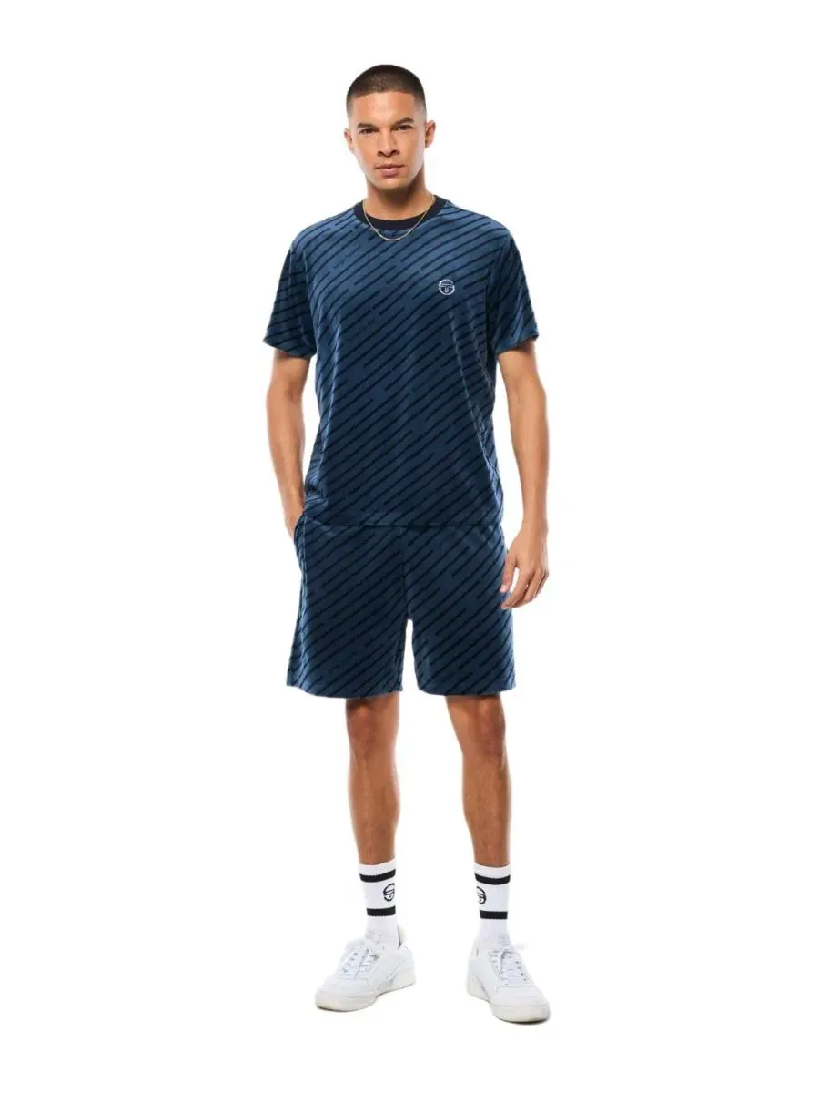 Футболка из велюра с монограммой ST Sergio Tacchini, Key Largo — изображение 3 из 4