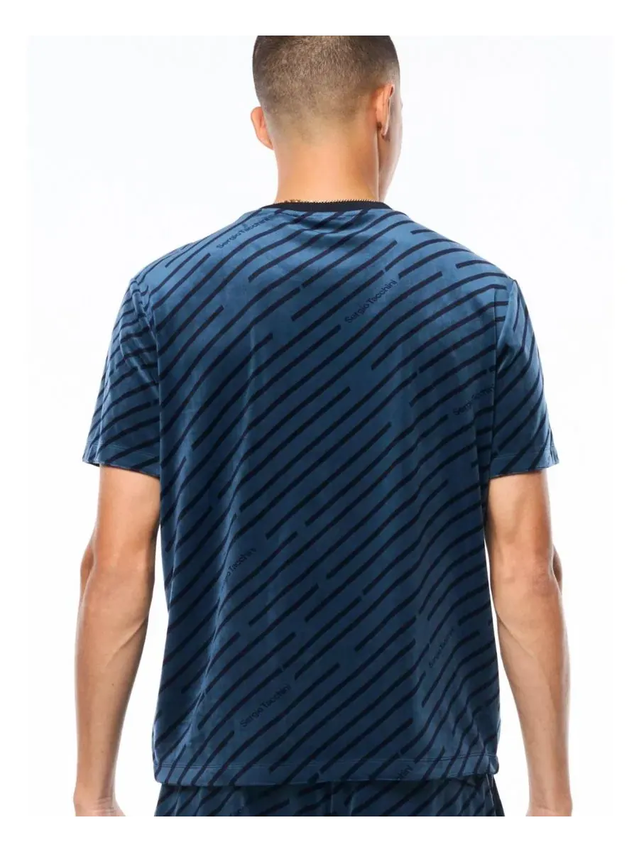 Футболка из велюра с монограммой ST Sergio Tacchini, Key Largo — изображение 4 из 4