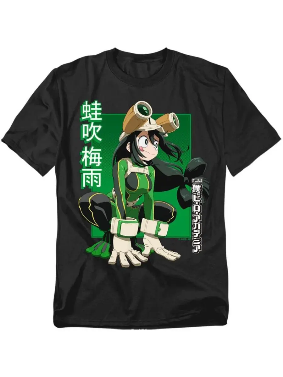 Футболка с принтом My Hero Academia — черный