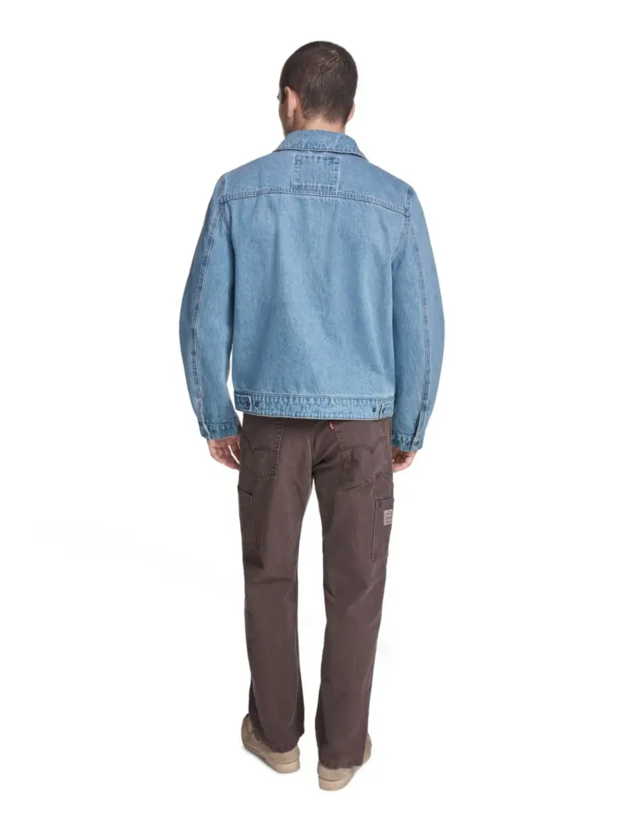 Мужская рубашка-куртка с передней молнией Levi's — изображение 3 из 4, светлый джинсовый синий