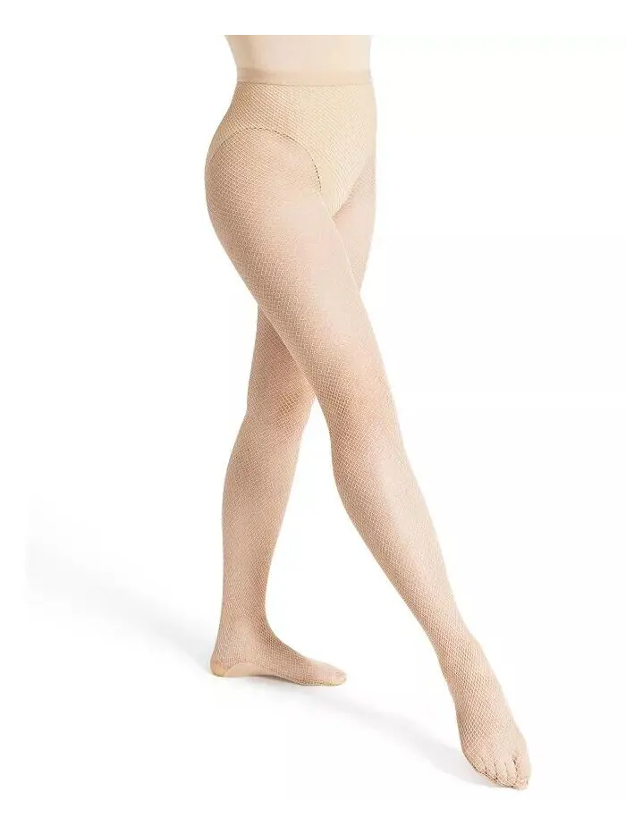 Женские профессиональные бесшовные тайтсы в сеточку Capezio — изображение 1 из 7, коричневый