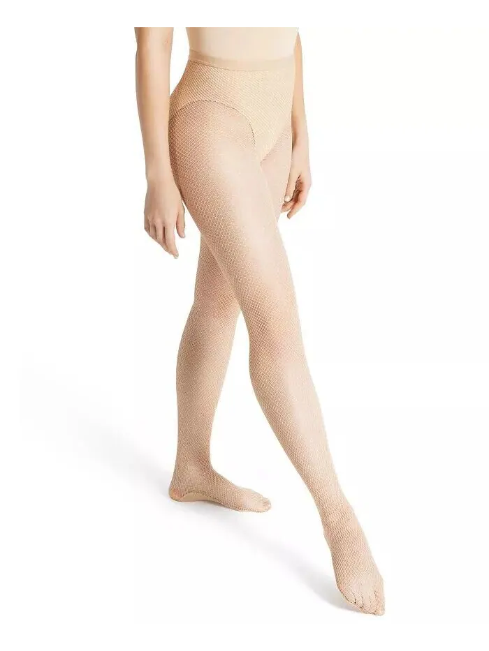 Женские профессиональные бесшовные тайтсы в сеточку Capezio — изображение 2 из 7, коричневый