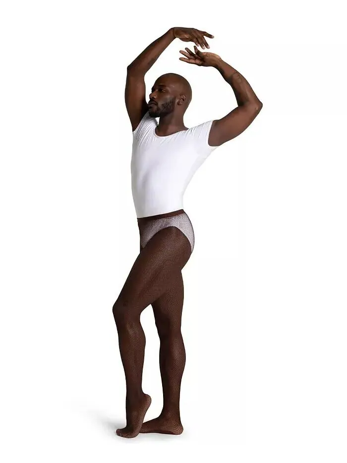 Женские профессиональные бесшовные тайтсы в сеточку Capezio — изображение 4 из 8, ява