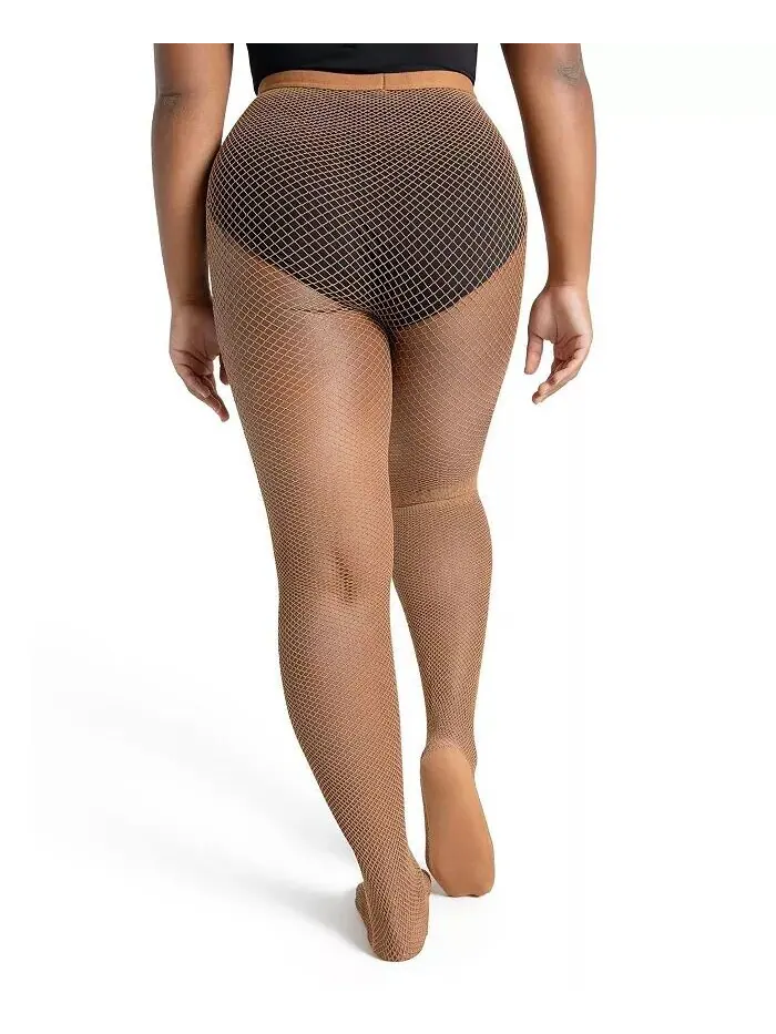 Женские профессиональные бесшовные тайтсы в сеточку Capezio — изображение 2 из 10, зеленый