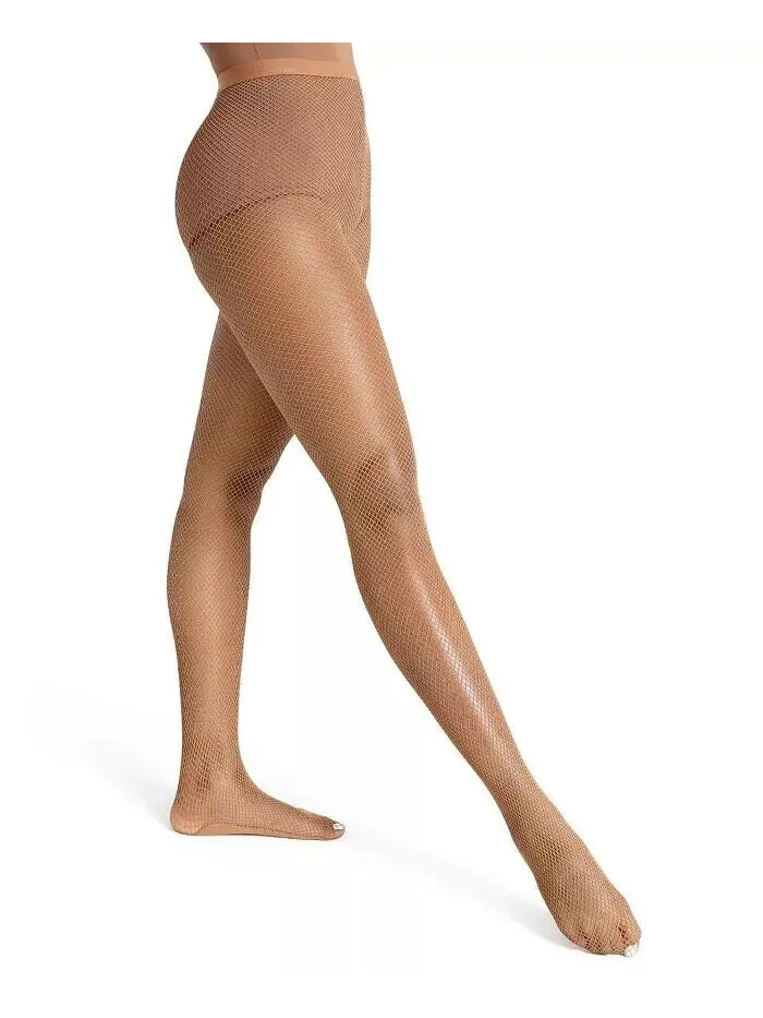 Женские профессиональные бесшовные тайтсы в сеточку Capezio — изображение 3 из 10, зеленый