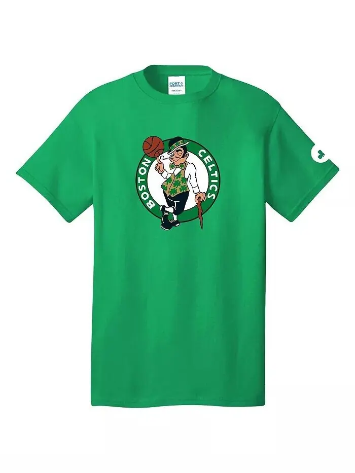 Мужская и женская футболка Kelly Green Boston Celtics Lucky Fisll — изображение 2 из 3, зеленый