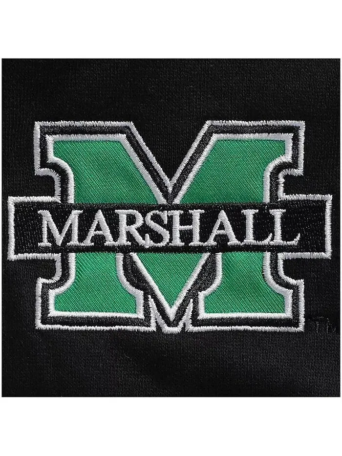 Мужская черная куртка с молнией на четверть и логотипом Marshall Thundering Herd Tortugas Colosseum — изображение 2 из 4