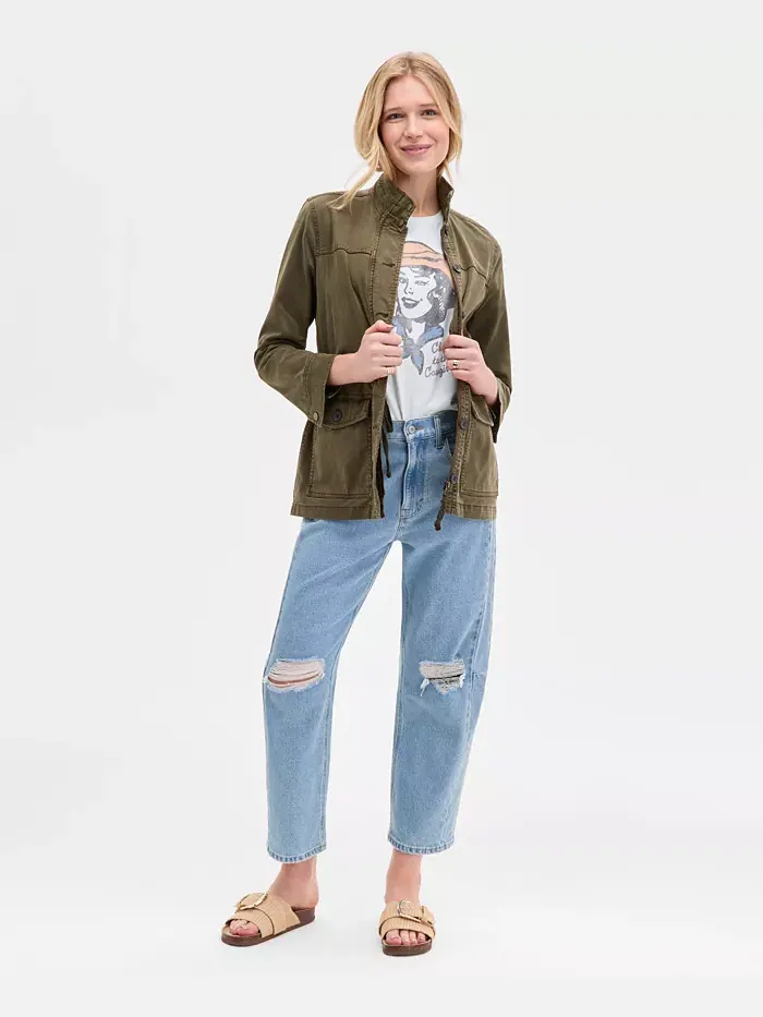 Куртка-карго Lucky Brand — изображение 2 из 4, оливковый
