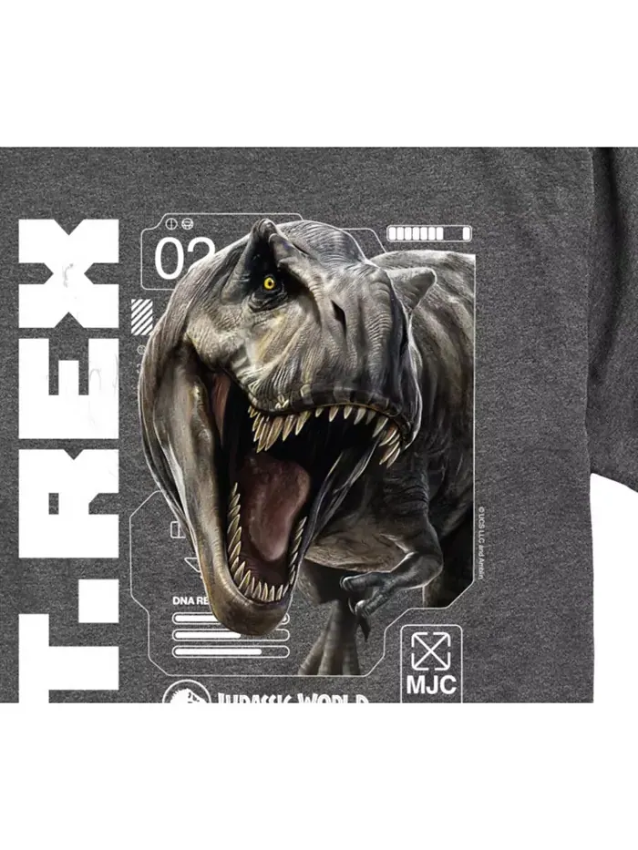 Футболка Big Boys Live Action T-Rex Jurassic Park — изображение 3 из 3, серый