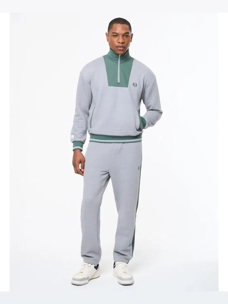 Пуловер с четверть-застежкой Netto Sergio Tacchini — изображение 3 из 5, серый